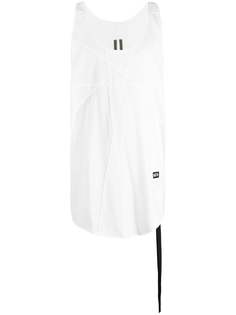 Rick Owens DRKSHDW logo print stitch detail cotton tank