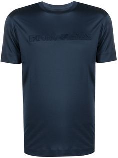 Emporio Armani футболка с короткими рукавами и вышитым логотипом