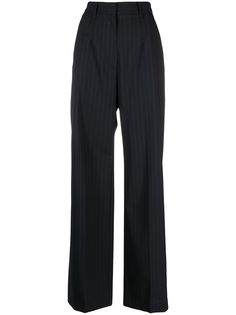MM6 Maison Margiela брюки в тонкую полоску с завышенной талией
