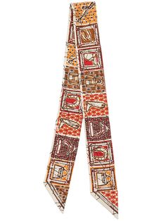 Hermès платок Twilly pre-owned с принтом