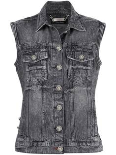 Philipp Plein джинсовый жилет кроя слим