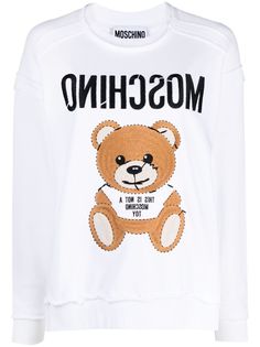 Moschino толстовка с вышивкой Teddy