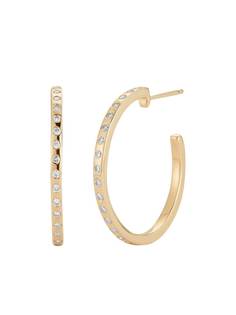 Dana Rebecca Designs серьги-кольца Zoe Louise из желтого золота с бриллиантами