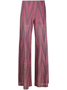 M Missoni широкие брюки с эффектом металлик