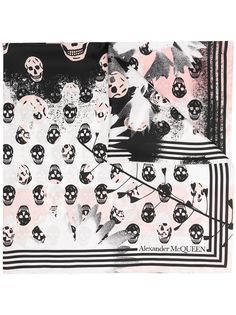 Alexander McQueen платок с принтом Skull