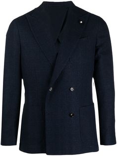 Lardini двубортный пиджак строгого кроя