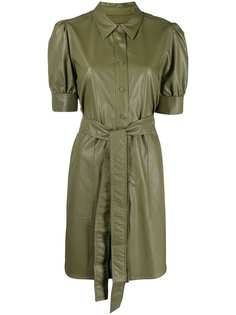 Twin-Set faux leather shirtdress