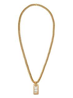 Fendi cube-shaped pendant necklace