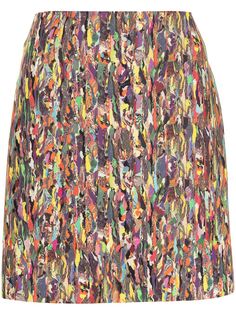 Dries Van Noten Pre-Owned юбка мини с абстрактным принтом