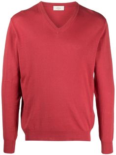 Altea fine-knit V-neck jumper