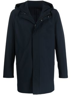 Harris Wharf London zip-up hooded parka coat