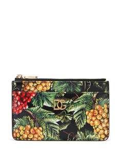 Dolce & Gabbana клатч из кожи Dauphine с принтом