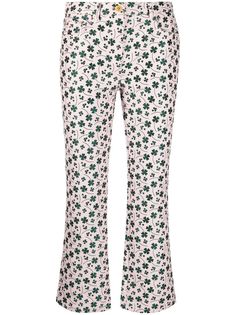 Boutique Moschino floral-print flared jeans