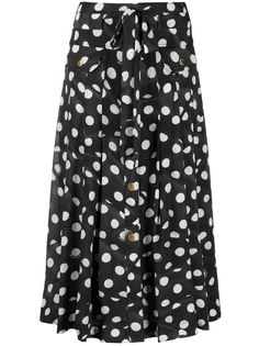 Boutique Moschino polka-dot midi skirt