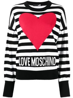 Love Moschino полосатый джемпер с логотипом