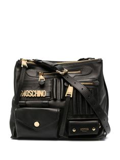 Moschino сумка на плечо с карманами и логотипом