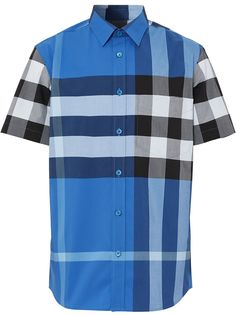 Burberry oversized check buttoned shirt