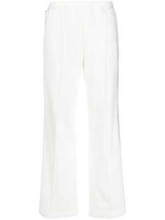 AREA crystal embellish stripe track trousers