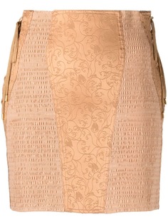 Alberta Ferretti smock panelled straight skirt