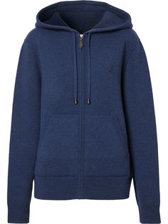 Burberry drawstring zipped hoodie