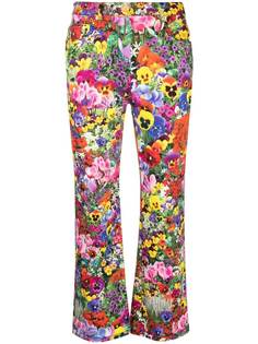 Boutique Moschino floral-print flared trousers