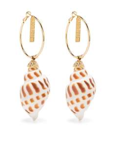 Alberta Ferretti shell hoop earrings