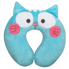 Подушка дорожная ROXY-KIDS "Кот", голубой