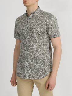 Armani Exchange Хлопковая рубашка с коротким рукавом