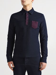 Alessandro Manzoni Denim Джемпер с воротом поло