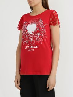 Le Coeur Футболка с кружевом