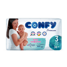 Подгузники CONFY Premium Midi () шт.