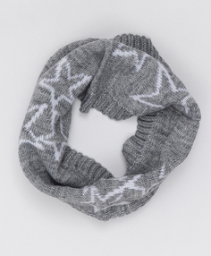 Серый вязаный воротник Button Blue