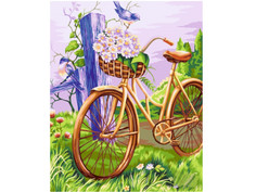 Картина по номерам Русская живопись Велосипед с корзинкой 40x50cm E009