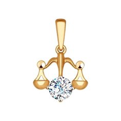 Подвеска «Знак зодиака Весы» SOKOLOV из красного золота