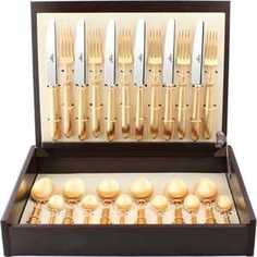 Набор столовых приборов Cutipol Mithos gold из 24-х предметов 9152