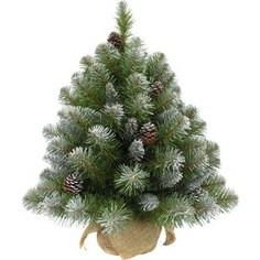 Елка искусственная Triumph Tree Императрица с Шишками в Мешочке Заснеженная 73701 (60 см)
