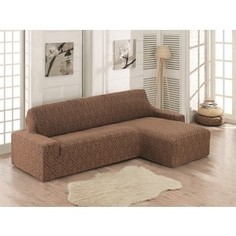 Чехол на диван угловой правосторонний Karna Milano коричневый (2912/CHAR002)