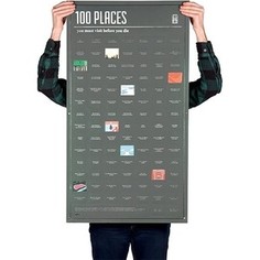 Постер Doiy 100 мест, которые нужно посетить прежде чем умереть