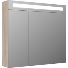 Шкаф-зеркало IDDIS Mirro 80 белый/дерево (MIR80N2i99)