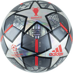Мяч футбольный Adidas Finale Training Foil GK3498, р.4, 12 пан., ТПУ, маш.сшивка, оранж-серебр-черный