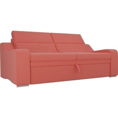 Прямой диван Лига Диванов Медиус микровельвет коралловый