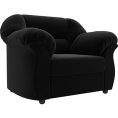 Кресло Лига Диванов Карнелла микровельвет черный