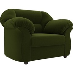 Кресло Лига Диванов Карнелла микровельвет зеленый