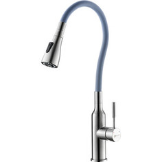 Смеситель для кухни Lemark Expert с гибким изливом, серый (LM5082S-Gray)