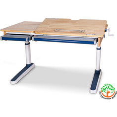 Детский стол Mealux Oxford BD-920 Wood Lite BL столешница дерево/накладки на ножках синие