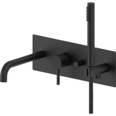 Смеситель для ванны Paffoni Light с душем, черный матовый (LIG001NO)