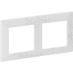 Рамка Legrand 2-постовая Valena Life Эл Грей белый 754122