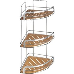 Полка Fora Wood для ванной комнаты угловая тройная