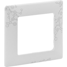Рамка Legrand 1-постовая Valena Life Эл Грей белый 754121