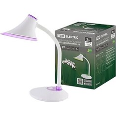 Светильник TDM ELECTRIC светодиодный настольный СН-12, 5 Вт, гибкий, выключатель, 5500 К, фиолетовый, 220 В,